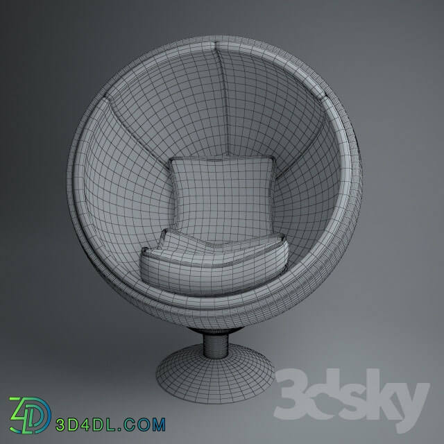 Arm chair - split ball chair