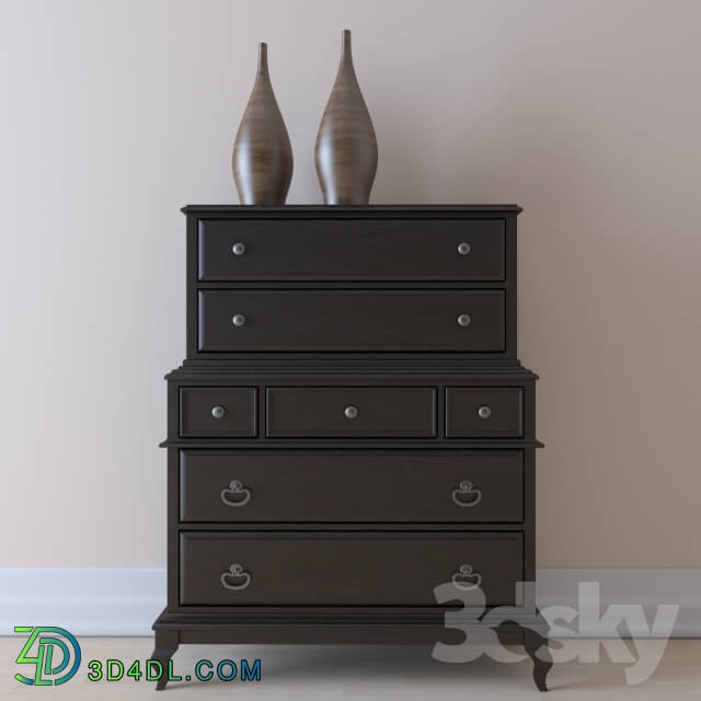 Sideboard _ Chest of drawer - Hooker Furniture Bedroom Corsica Dark Chest on Chest