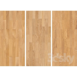 Floor coverings - 3 types of oak parquet 
