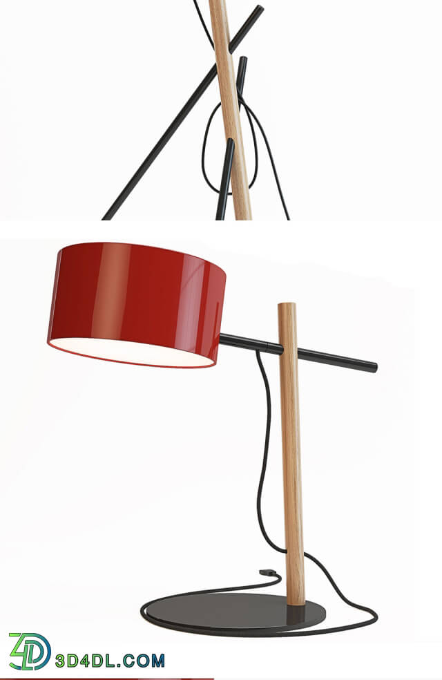 Floor lamp - Roll _ Hill - Excel Desk_ Floor Lamp_ Double Sconce