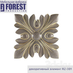 Decorative plaster - Decorative carved elements RZ-001 Forest Production furniture factory 