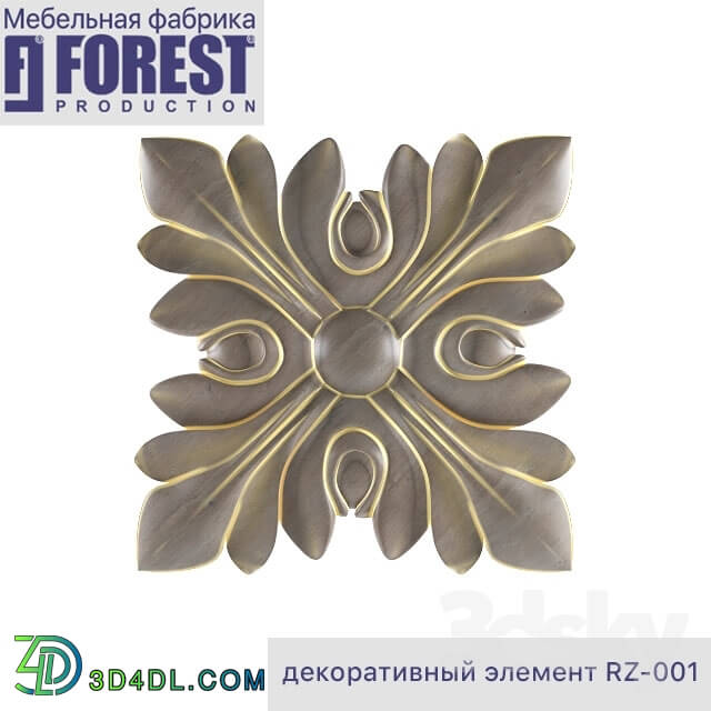 Decorative plaster - Decorative carved elements RZ-001 Forest Production furniture factory