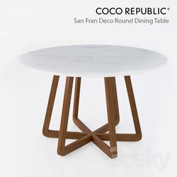 Table - Coco Republic San Fran Deco Round Dining Table 