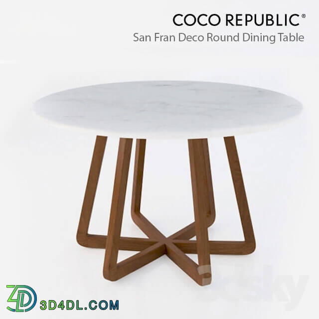 Table - Coco Republic San Fran Deco Round Dining Table