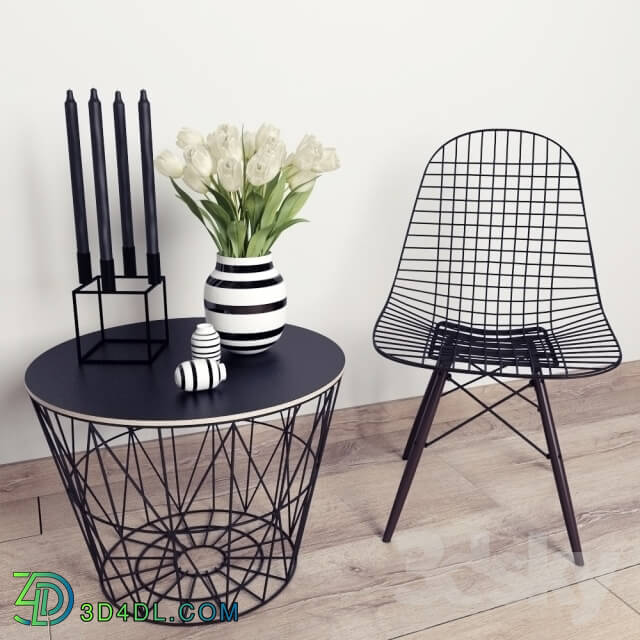 Table _ Chair - Decorative set