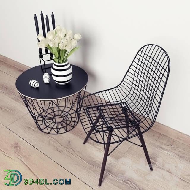 Table _ Chair - Decorative set