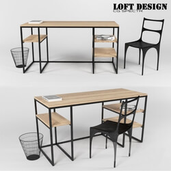 Table _ Chair - Desk ndustrial 