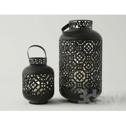 Other decorative objects - Black Metal Lanterns 