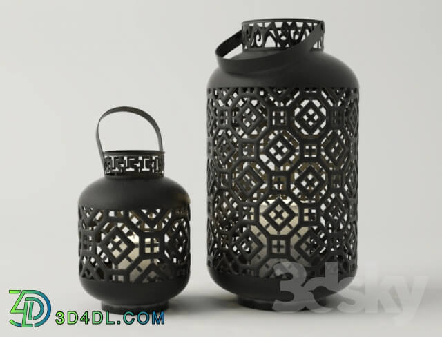 Other decorative objects - Black Metal Lanterns