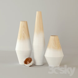 Vase - Modern Wood Ombre Vases 