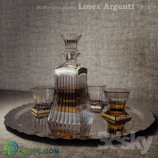 Other decorative objects - Set for whiskey Linea Argenti CR1859