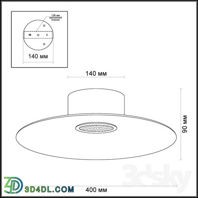 Ceiling light - Chandelier for ceiling ODEON LIGHT 3995 _ 21CL MONA