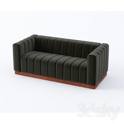 Sofa - velor gray sofa 