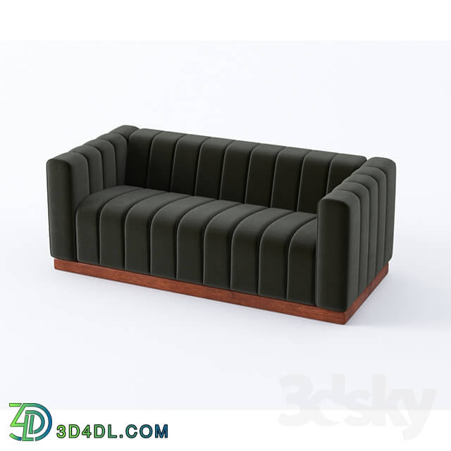 Sofa - velor gray sofa