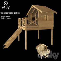 Toy - Wooden kids house 