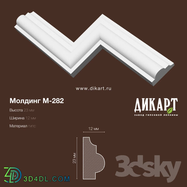 Decorative plaster - www.dikart.ru M-282 23Hx12mm