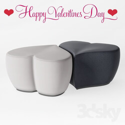 Other soft seating - Hearts pouf 