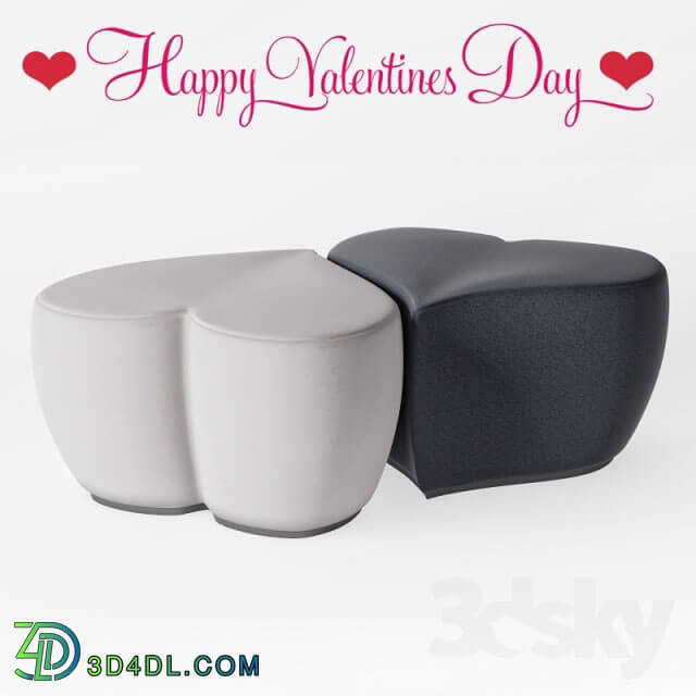 Other soft seating - Hearts pouf