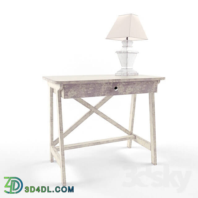 Table - Desk with lamp