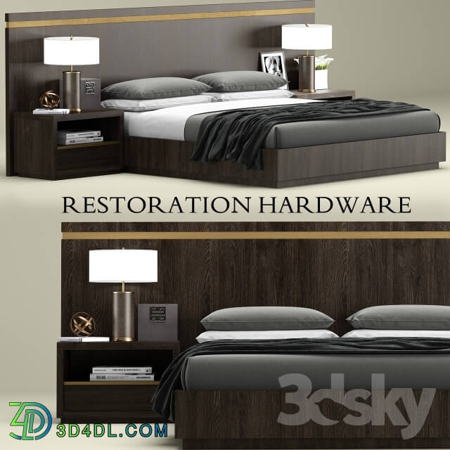 Bed - RH Modern Bezier bed