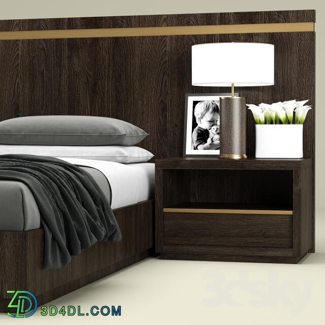 Bed - RH Modern Bezier bed