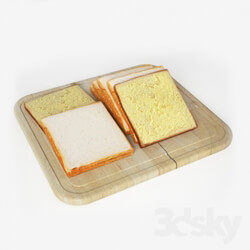 Food and drinks - Bread 3D model 