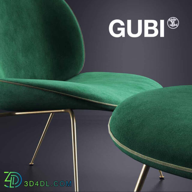 Arm chair - GUBI Beetle Lounge Chair