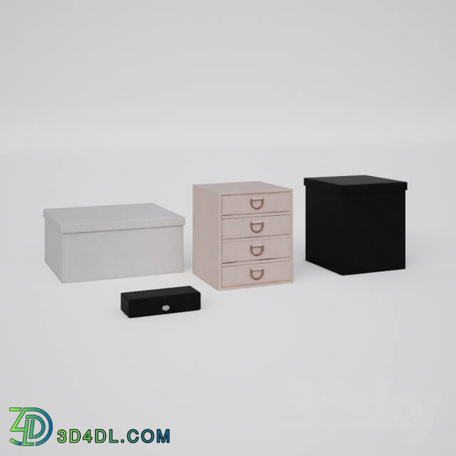 Decorative set - Leather Boxes