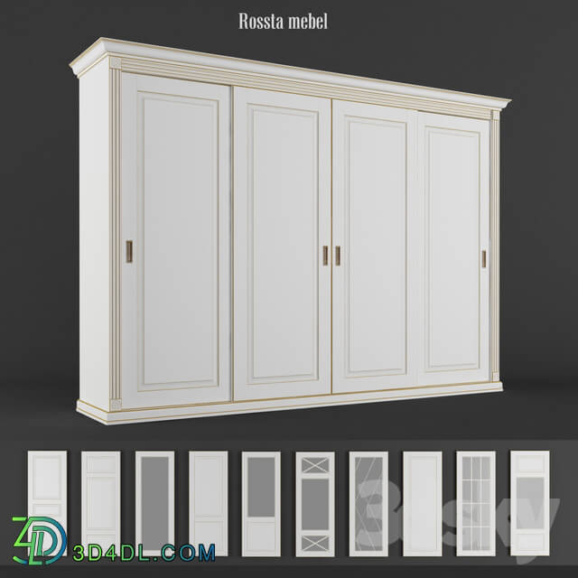 Wardrobe _ Display cabinets - 4-door wardrobe. Rossta furniture.