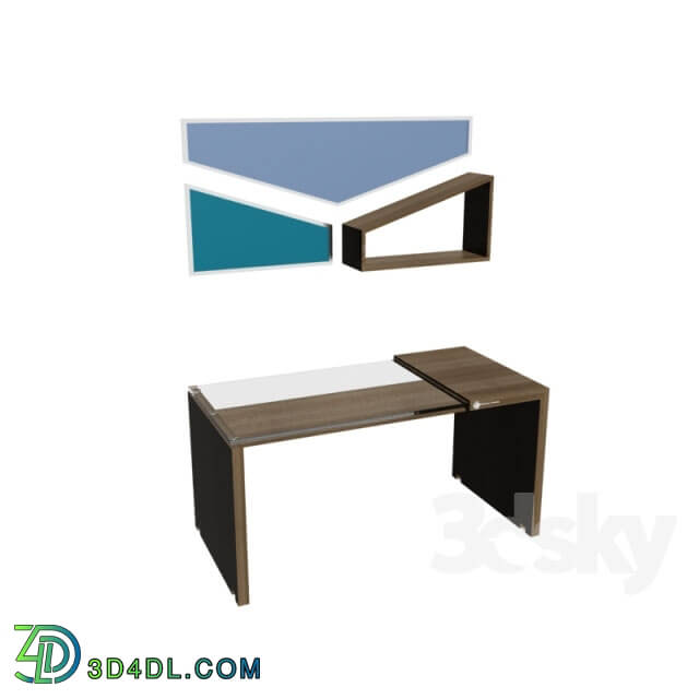 Table - Desk with shelf