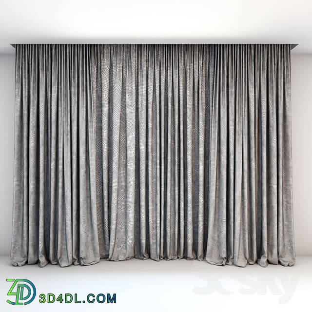Curtain - Straight two-color curtains in the floor and tulle in a modern style