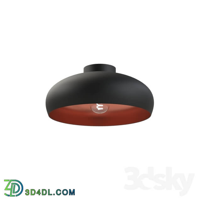 Ceiling light - 94547 Ceiling lamp MOGANO_ 1х60W _E27__ Ø400_ H170_ steel_ black_ copper