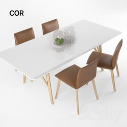 Table _ Chair - Jalis Chair_ Jalis dining table_ COR 