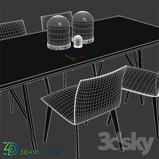 Table _ Chair - Jalis Chair_ Jalis dining table_ COR