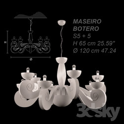 Ceiling light - Chandelier Botero factory Maseiro 