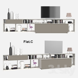 Sideboard _ Chest of drawer - B _ B Italia WALLSYSTEMS Flat.C 10 