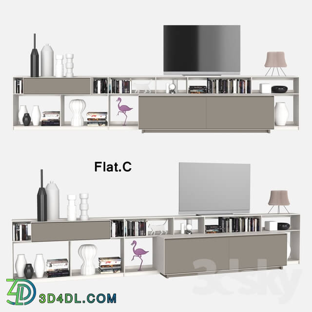 Sideboard _ Chest of drawer - B _ B Italia WALLSYSTEMS Flat.C 10
