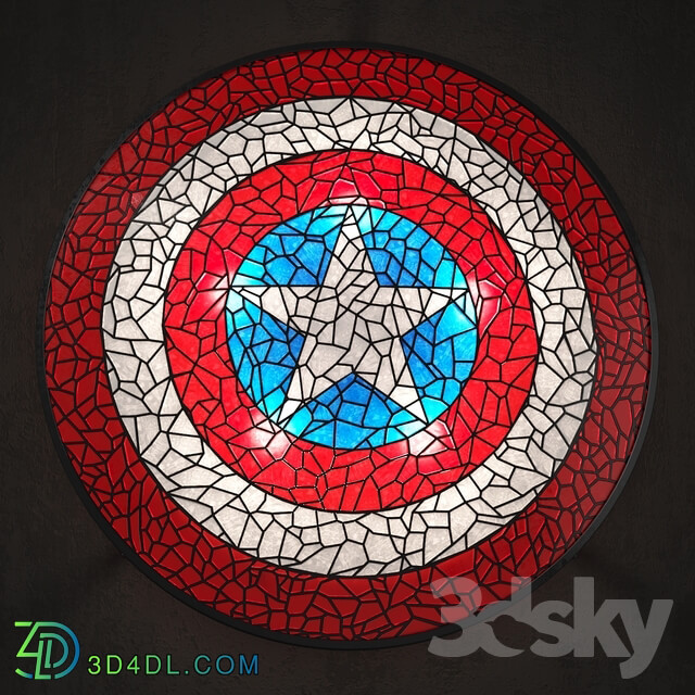 Wall light - Captain America__39_s shield