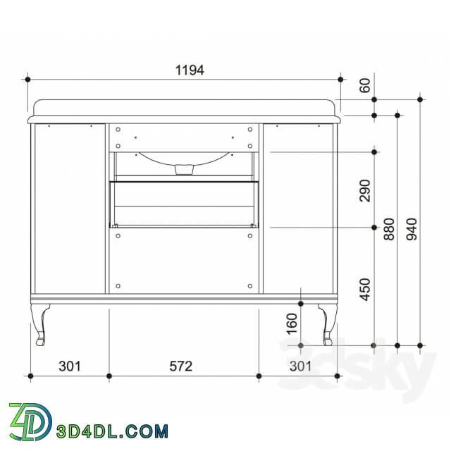 Bathroom furniture - Drawers _CAPRIGO__ collection _IMPERIO_