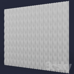 3D panel - Panel Vertical Wave. 