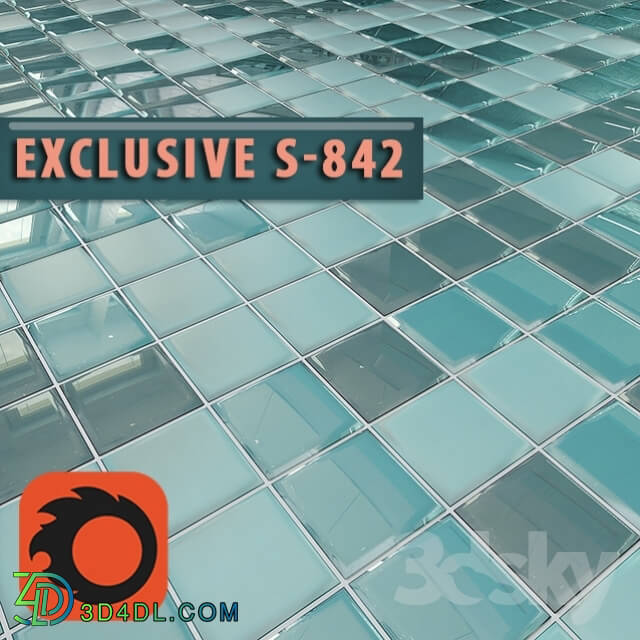 Bathroom accessories - 3D mosaic glass