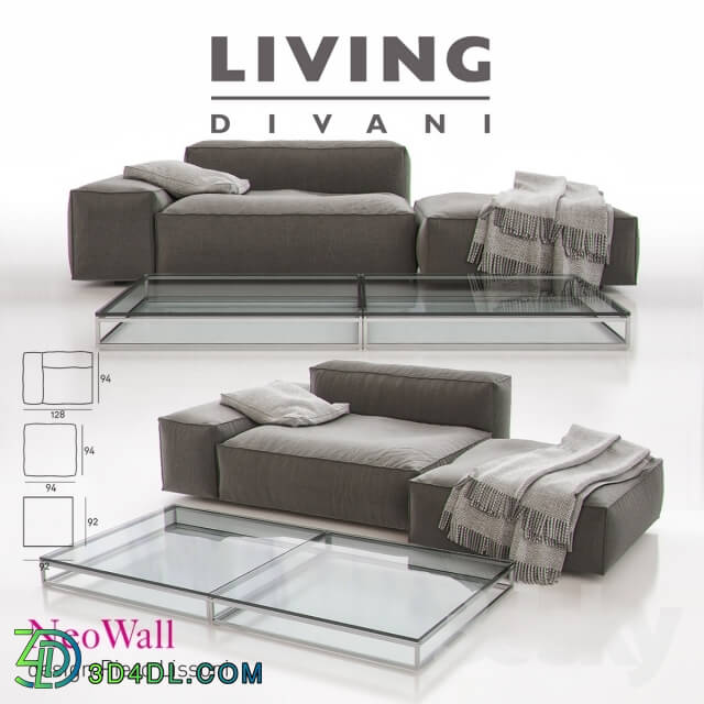Sofa - Living Divani - NeoWall Sofa Composition II