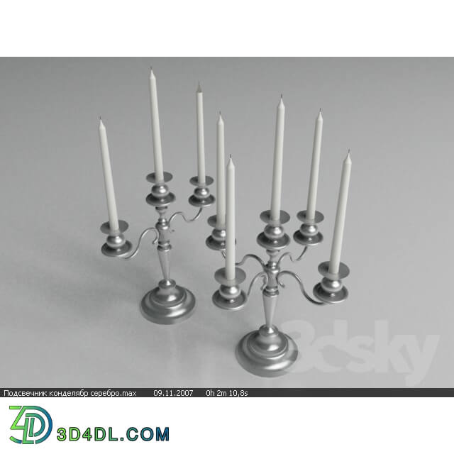 Other decorative objects - Candlesticks_ silver