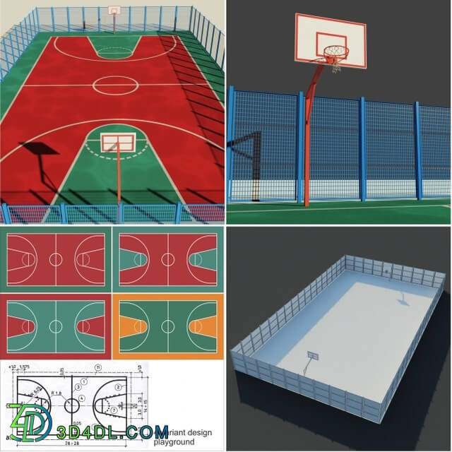 Sports - A set of sports fields - Set sport playground