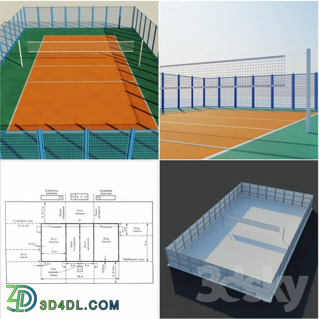 Sports - A set of sports fields - Set sport playground