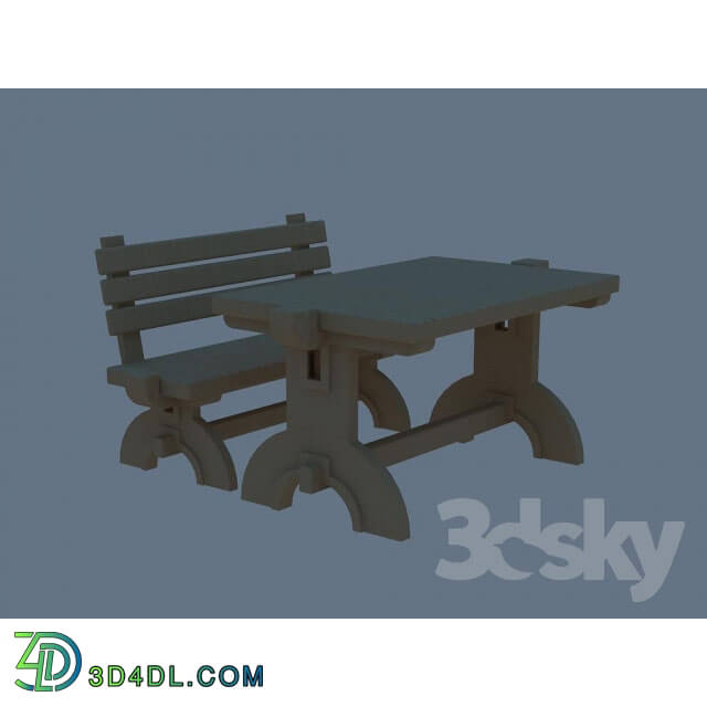 Table _ Chair - Table and bench