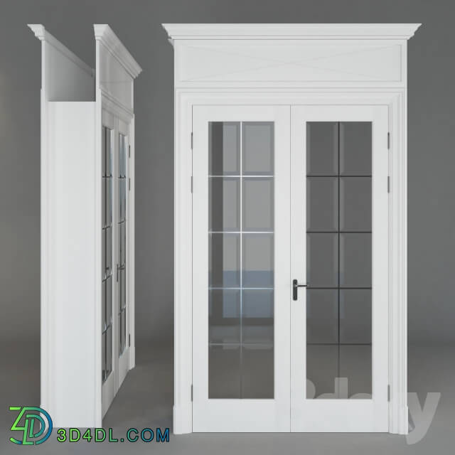 Doors - Classic door_ glass_ white