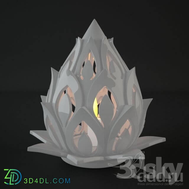 Other decorative objects - Lotus candle lamp