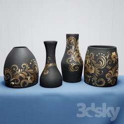 Vase - Vase _quot_Golden decor_quot_ 