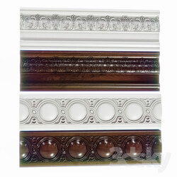 Decorative plaster - Set stucco moldings. 